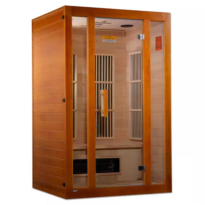 2 Person Infrared Sauna Built for Home Wellness, 6 Carbon Tech Heaters, Red Light Therapy, Bluetooth Sound