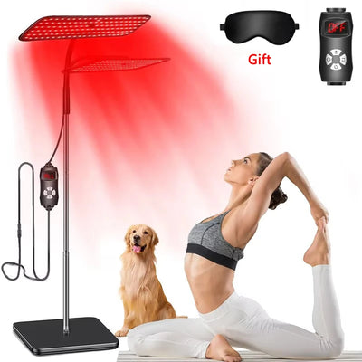 Red Light Therapy Panel Designed for Daily Wellness, Dual 660nm 850nm LEDs, Adjustable Stand, 25W Power