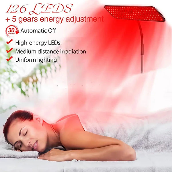 Red Light Therapy Panel Designed for Daily Wellness, Dual 660nm 850nm LEDs, Adjustable Stand, 25W Power